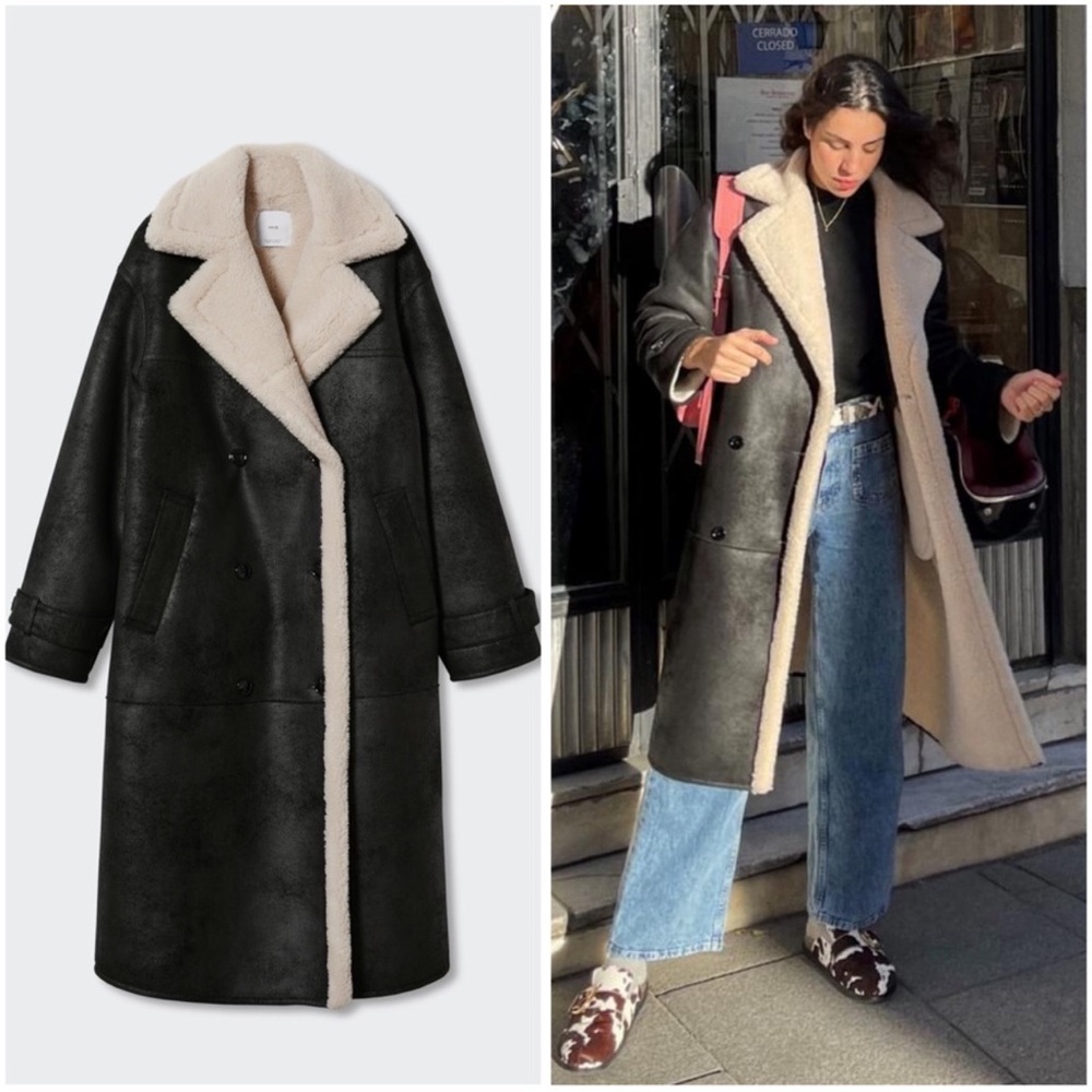 COPY - Mango Oversized Faux-Shearling Coat New